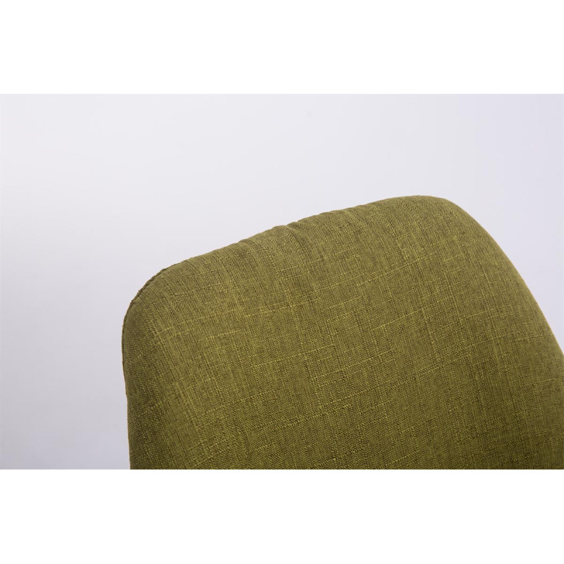 Chaise visiteur Troyes Pivotante en tissu Natura Carrée | vert