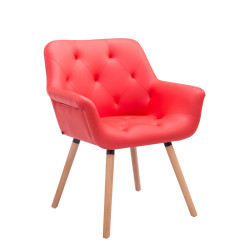Chaise visiteur Cassidy natura | rouge