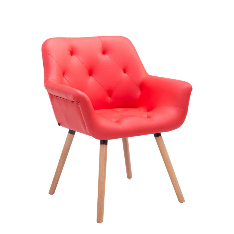 Chaise visiteur Cassidy natura | rouge