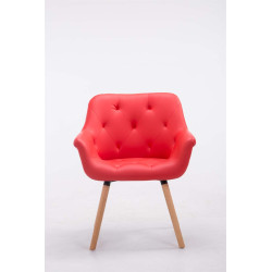 Chaise visiteur Cassidy natura | rouge