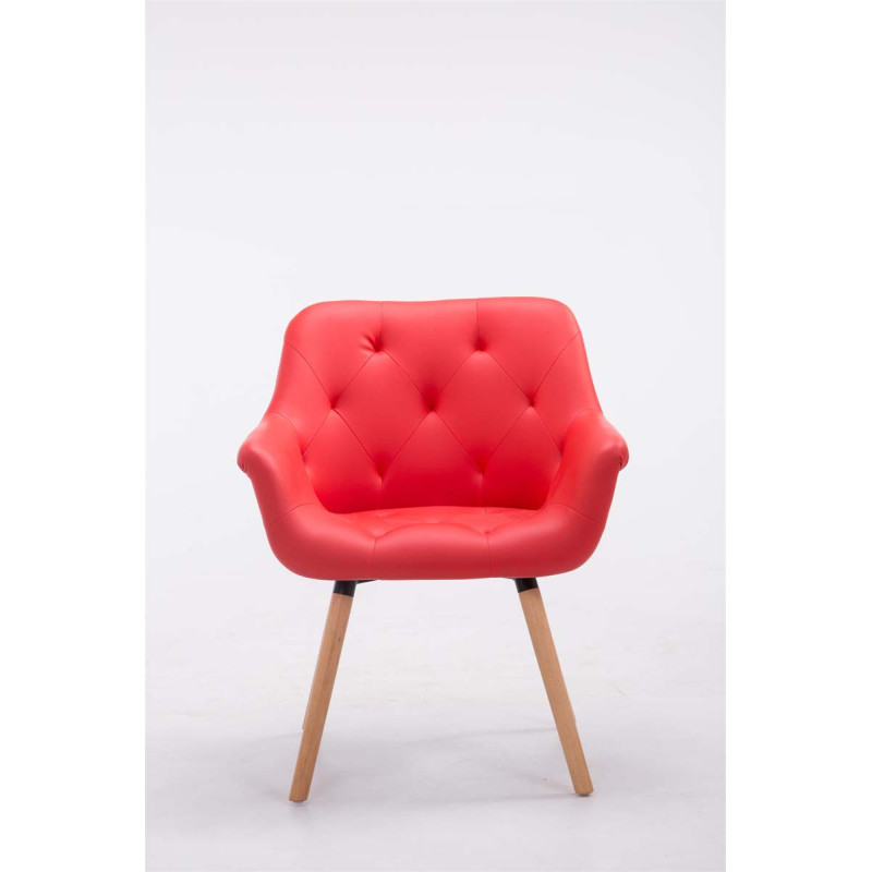 Chaise visiteur Cassidy natura | rouge