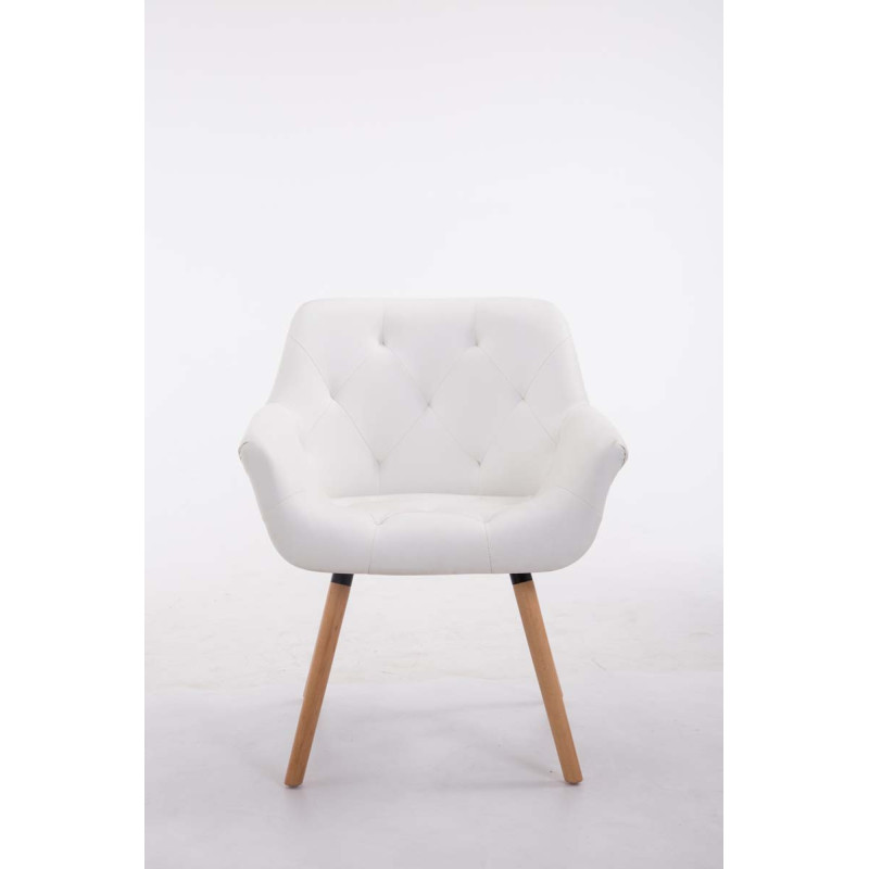 Chaise visiteur Cassidy natura | blanc