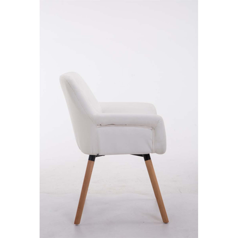 Chaise visiteur Cassidy natura | blanc