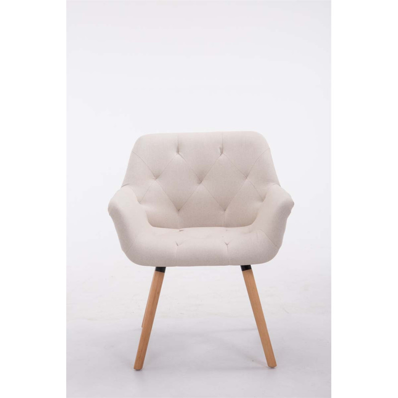 Chaise visiteur Cassidy en tissu naturel | beige