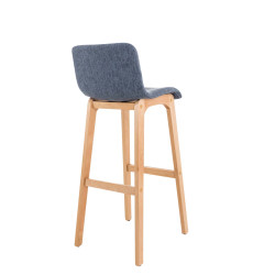 Tabouret de bar Hoover tissu Natura bleu