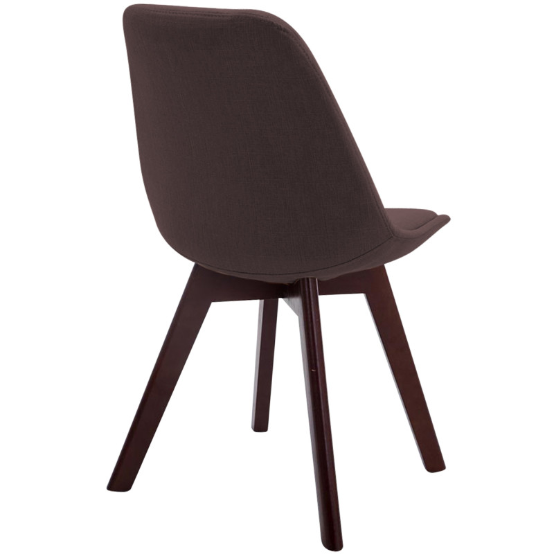 Chaise visiteur Borneo V2 en tissu noyer | brun