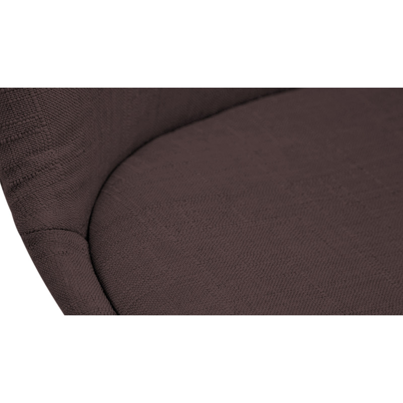 Chaise visiteur Borneo V2 en tissu noyer | brun