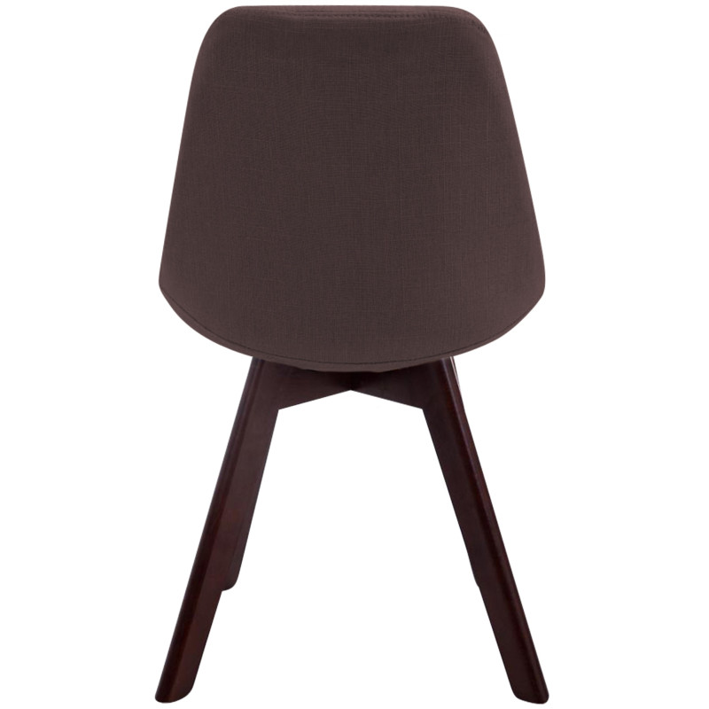 Chaise visiteur Borneo V2 en tissu noyer | brun