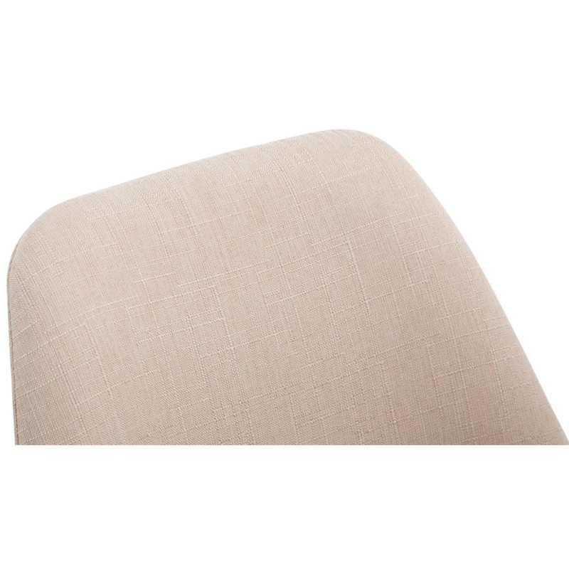 Chaise visiteur Borneo V2 en tissu noyer | crème