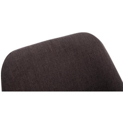 Chaise visiteur Borneo V2 en tissu noyer | gris foncé