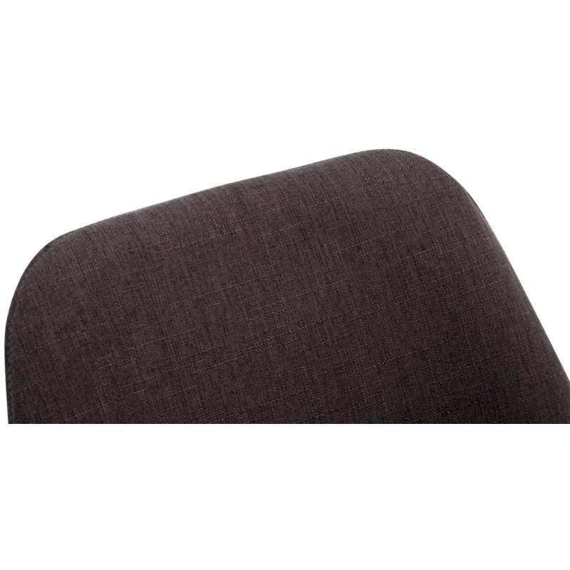 Chaise visiteur Borneo V2 en tissu noyer | gris foncé