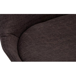 Chaise visiteur Borneo V2 en tissu noyer | gris foncé