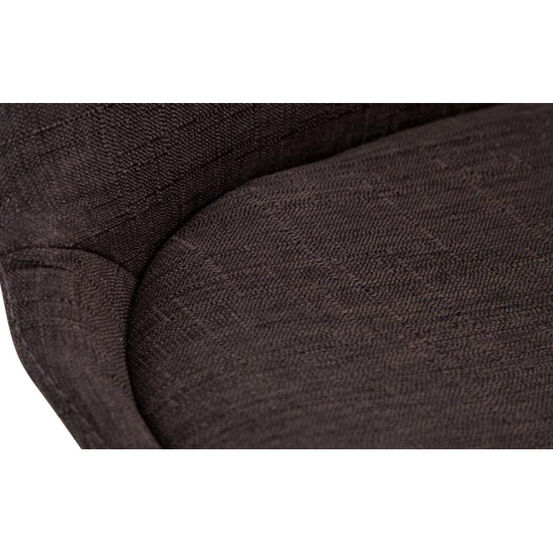 Chaise visiteur Borneo V2 en tissu noyer | gris foncé