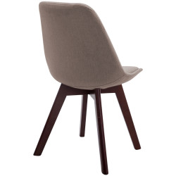 Chaise visiteur Borneo V2 en tissu noyer | taupe