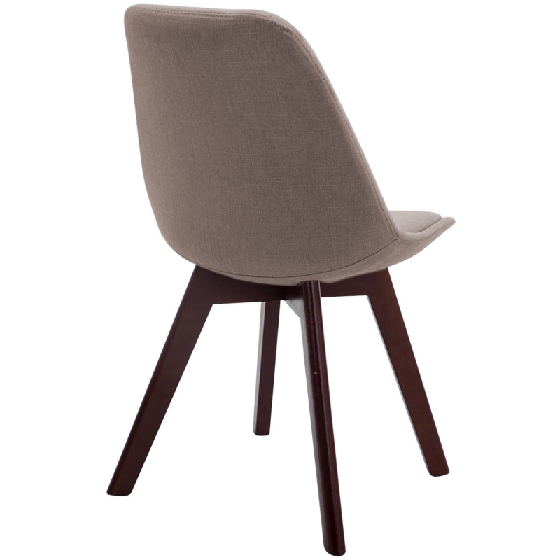 Chaise visiteur Borneo V2 en tissu noyer | taupe