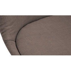 Chaise visiteur Borneo V2 en tissu noyer | taupe