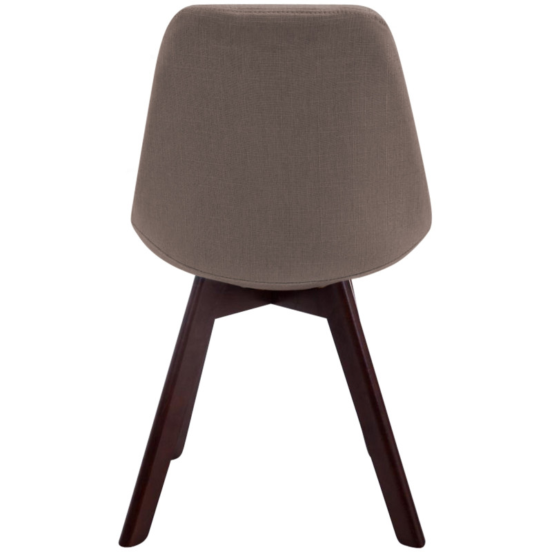Chaise visiteur Borneo V2 en tissu noyer | taupe