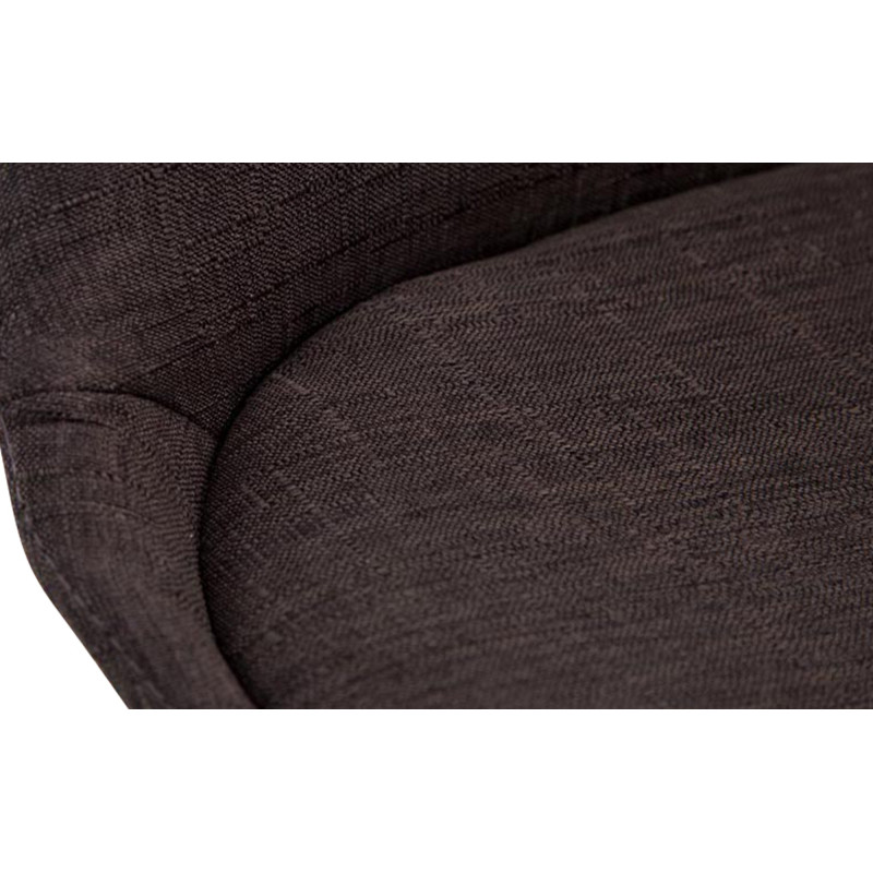 Chaise visiteur Borneo V2 en tissu blanc | gris foncé