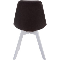 Chaise visiteur Borneo V2 en tissu blanc | gris foncé