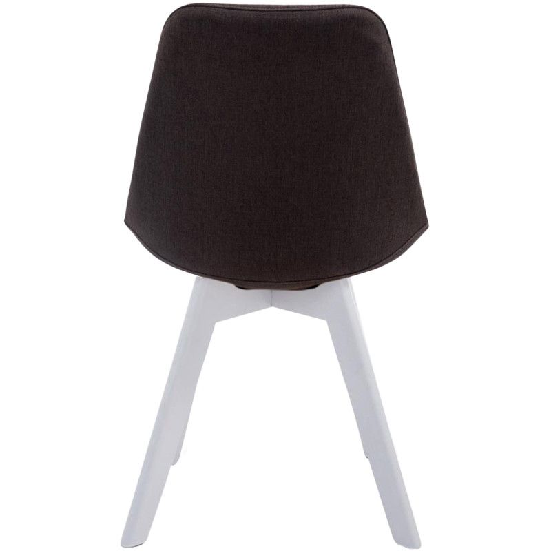 Chaise visiteur Borneo V2 en tissu blanc | gris foncé