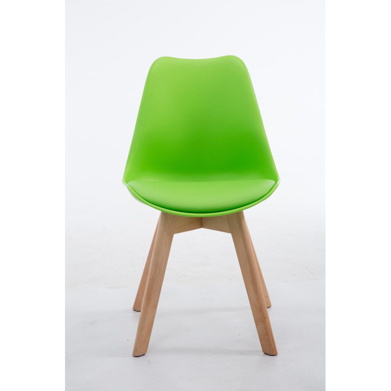 Chaise visiteur Borneo V2 Natura en cuir artificiel | vert
