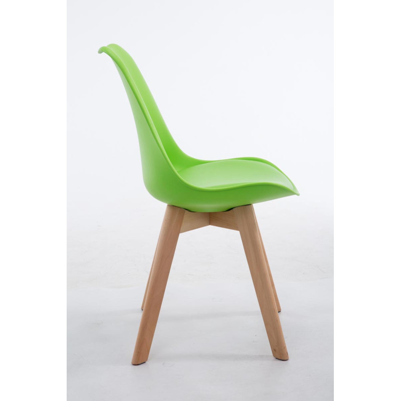 Chaise visiteur Borneo V2 Natura en cuir artificiel | vert