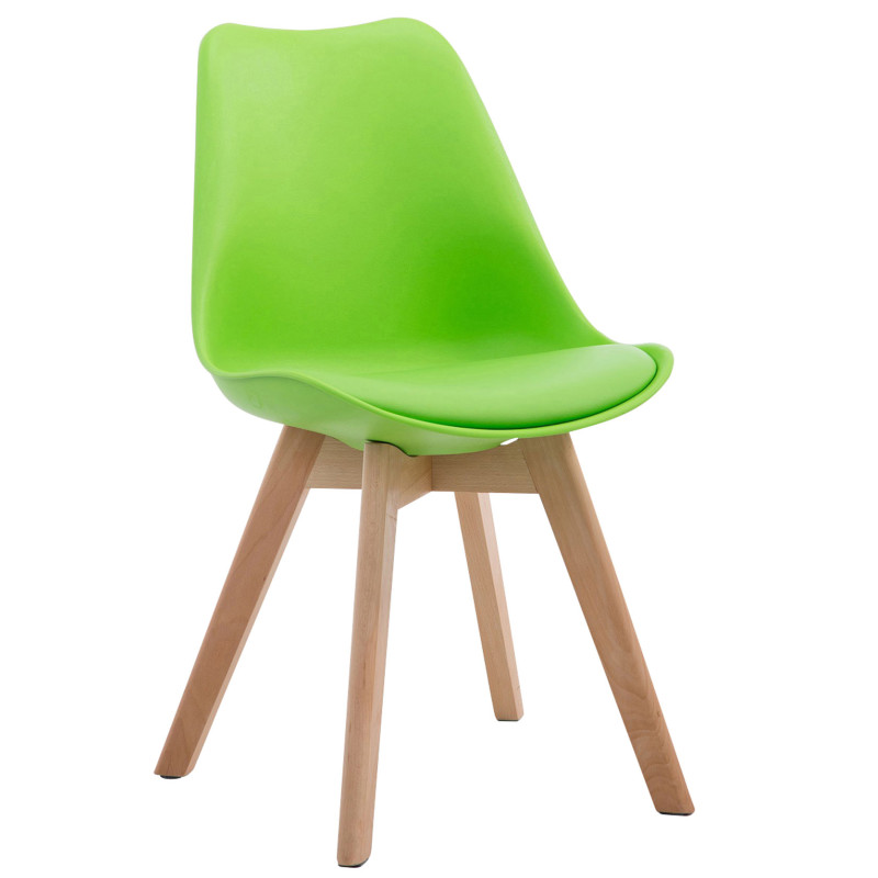 Chaise visiteur Borneo V2 Natura en cuir artificiel | vert