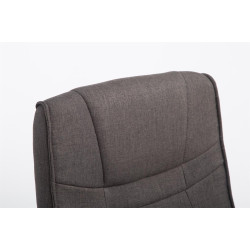 Chaise visiteur en tissu Attila | gris foncé