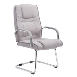 Chaise visiteur en tissu Attila | gris