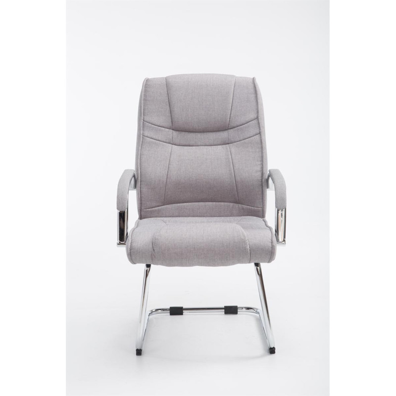 Chaise visiteur en tissu Attila | gris
