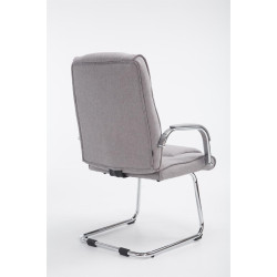Chaise visiteur en tissu Attila | gris