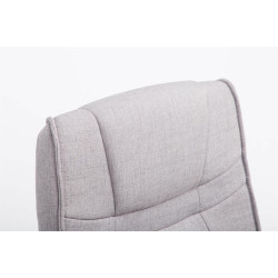 Chaise visiteur en tissu Attila | gris