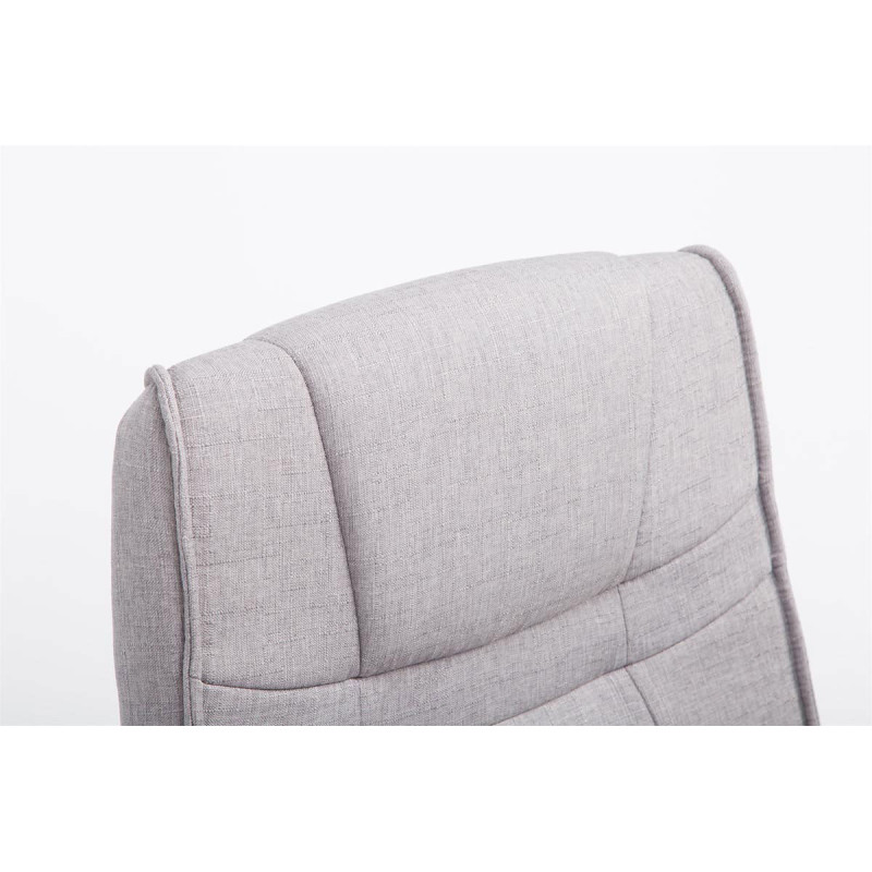 Chaise visiteur en tissu Attila | gris