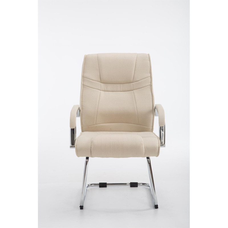 Chaise visiteur en tissu Attila | crème