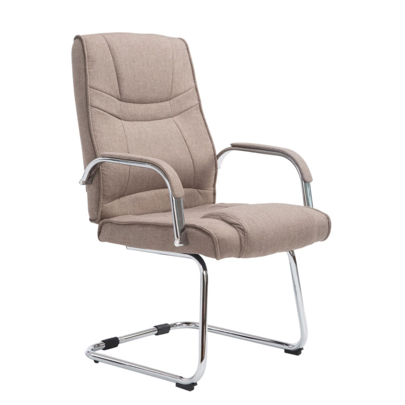 Chaise visiteur en tissu Attila | taupe