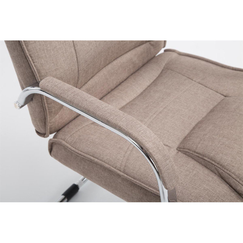 Chaise visiteur en tissu Attila | taupe
