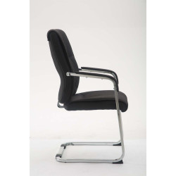 Chaise visiteur XL en tissu Anubis | noir