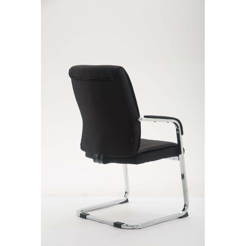 Chaise visiteur XL en tissu Anubis | noir