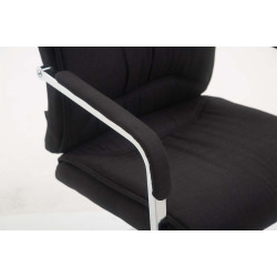Chaise visiteur XL en tissu Anubis | noir