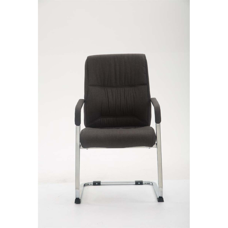 Chaise visiteur XL en tissu Anubis | gris foncé