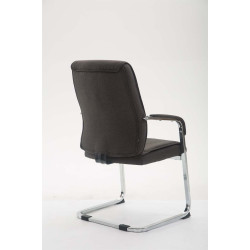 Chaise visiteur XL en tissu Anubis | gris foncé