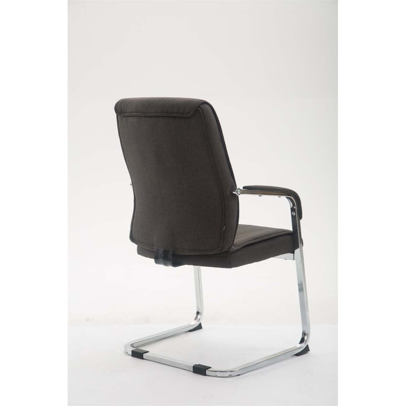 Chaise visiteur XL en tissu Anubis | gris foncé