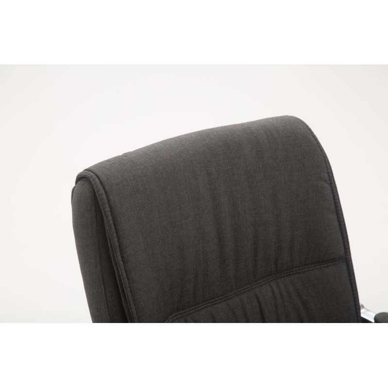 Chaise visiteur XL en tissu Anubis | gris foncé