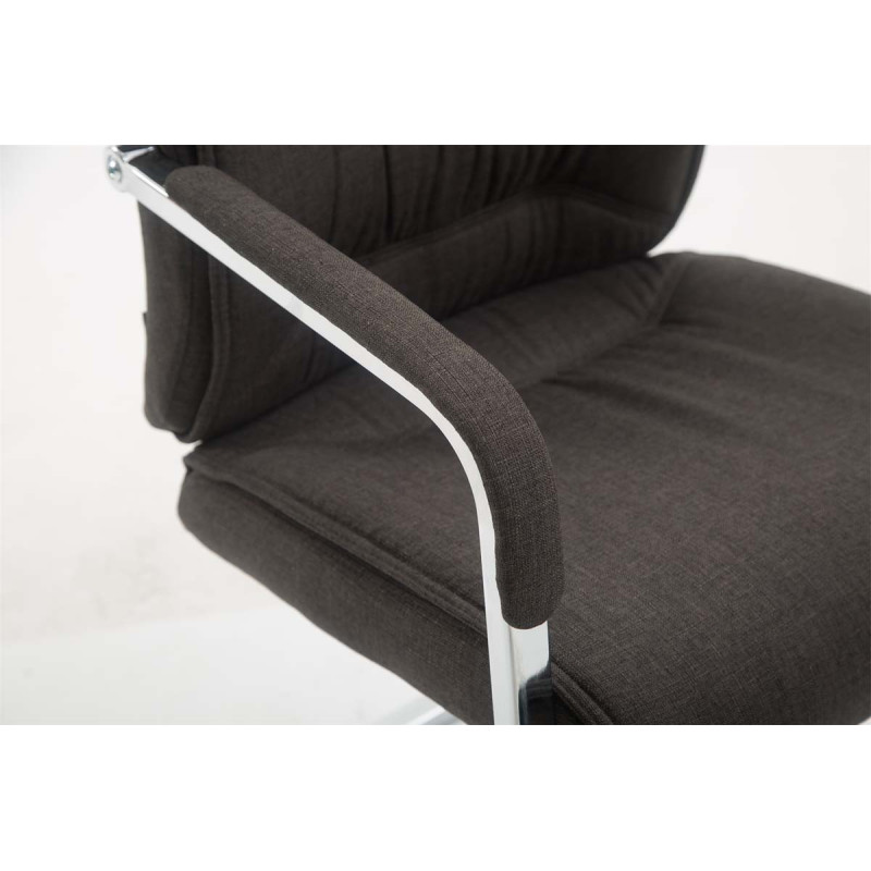 Chaise visiteur XL en tissu Anubis | gris foncé