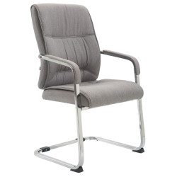 Chaise visiteur XL en tissu Anubis | gris