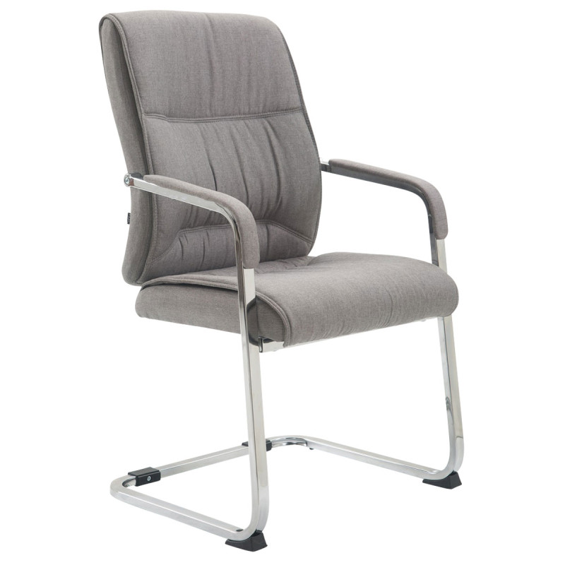 Chaise visiteur XL en tissu Anubis | gris