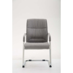 Chaise visiteur XL en tissu Anubis | gris