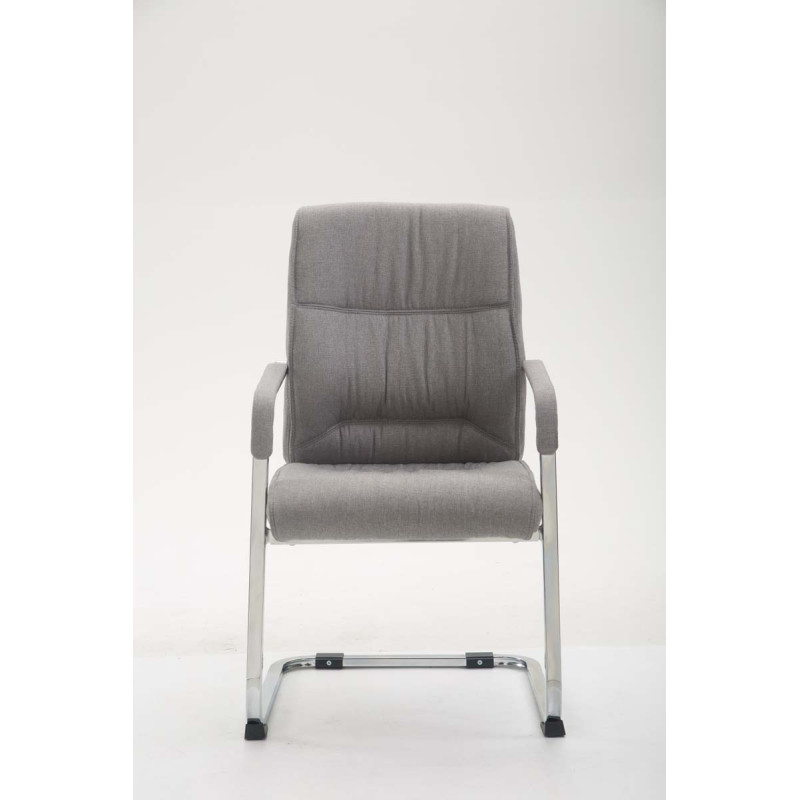 Chaise visiteur XL en tissu Anubis | gris