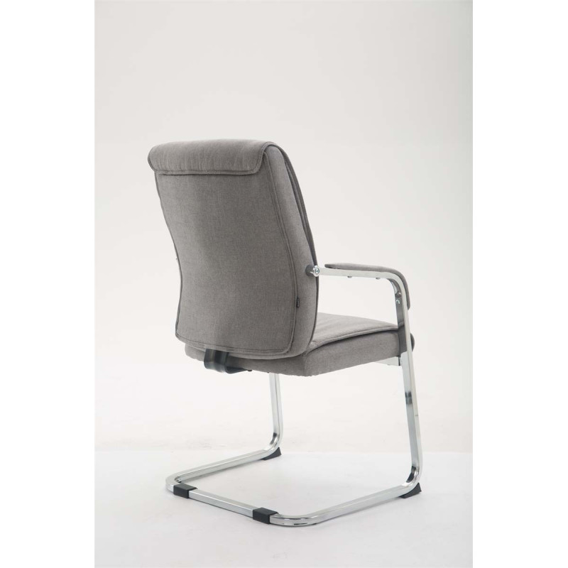 Chaise visiteur XL en tissu Anubis | gris