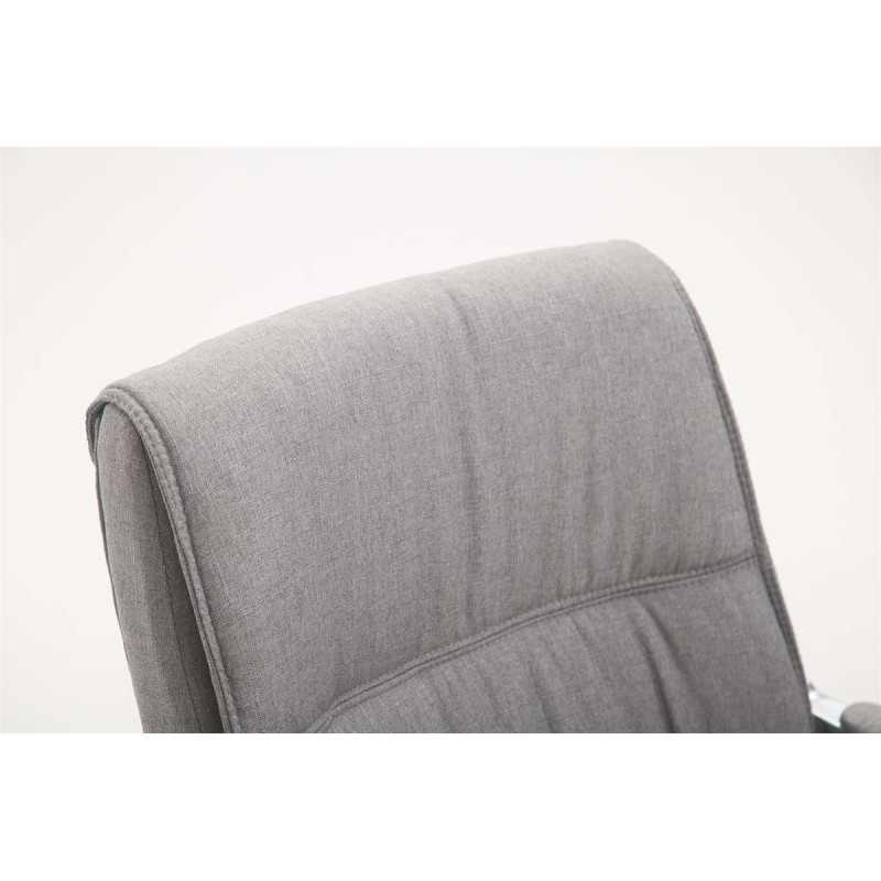 Chaise visiteur XL en tissu Anubis | gris